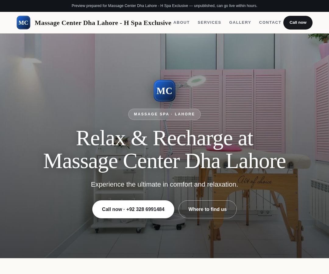 Massage Center Dha Lahore - H Spa Exclusive