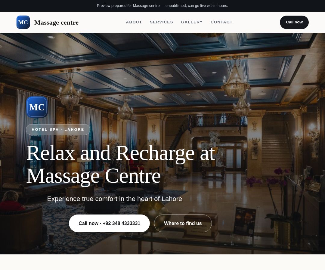 Massage centre