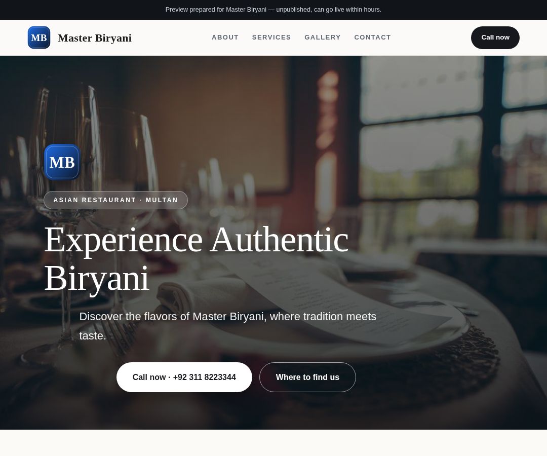 Master Biryani