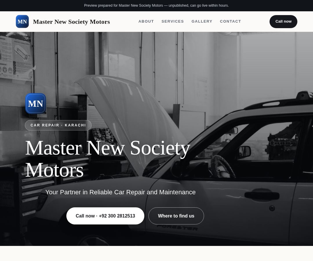 Master New Society Motors