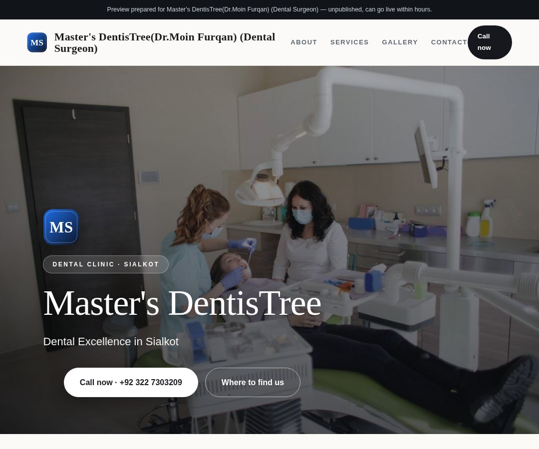 Master's DentisTree(Dr.Moin Furqan) (Dental Surgeon)