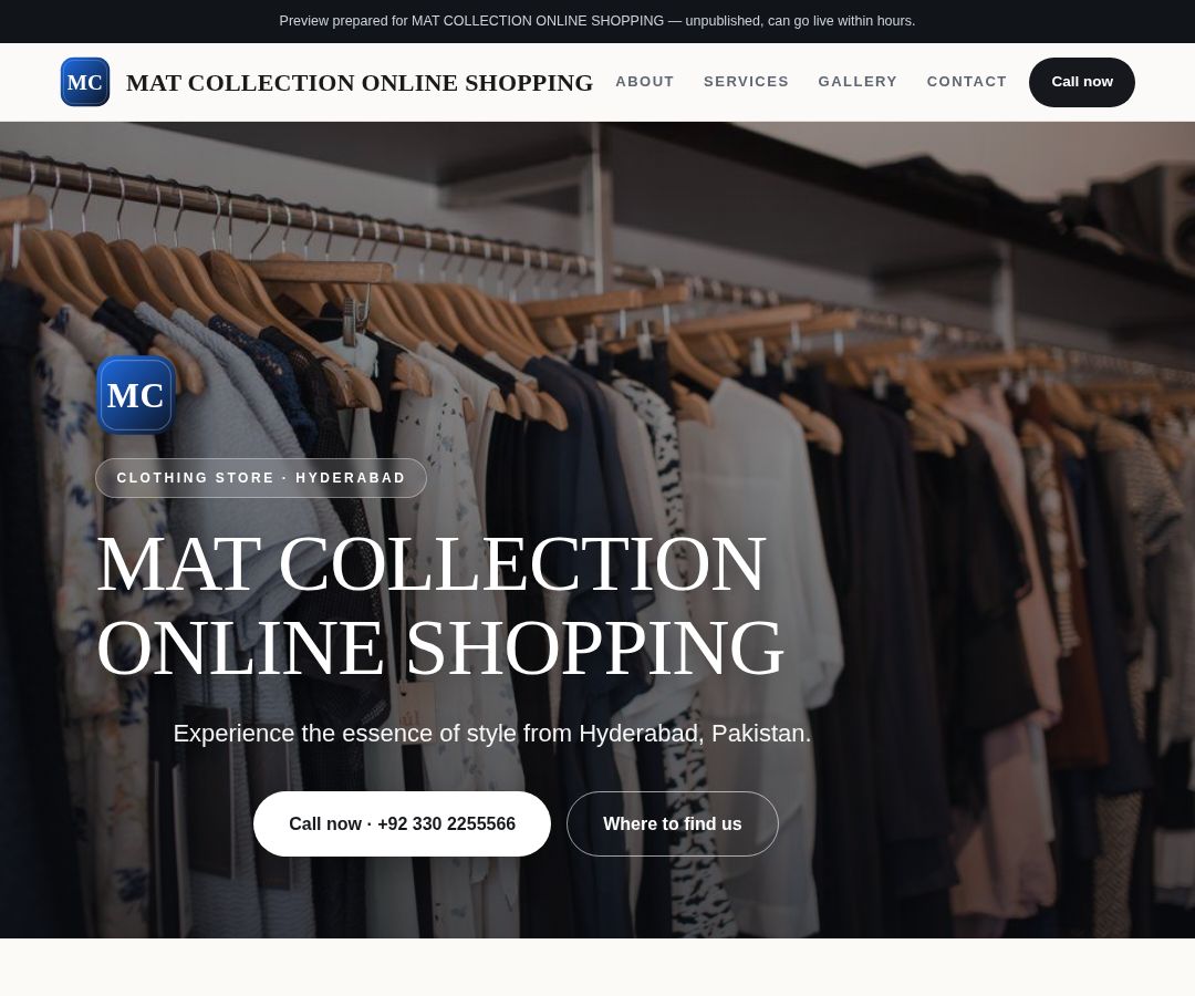 MAT COLLECTION ONLINE SHOPPING