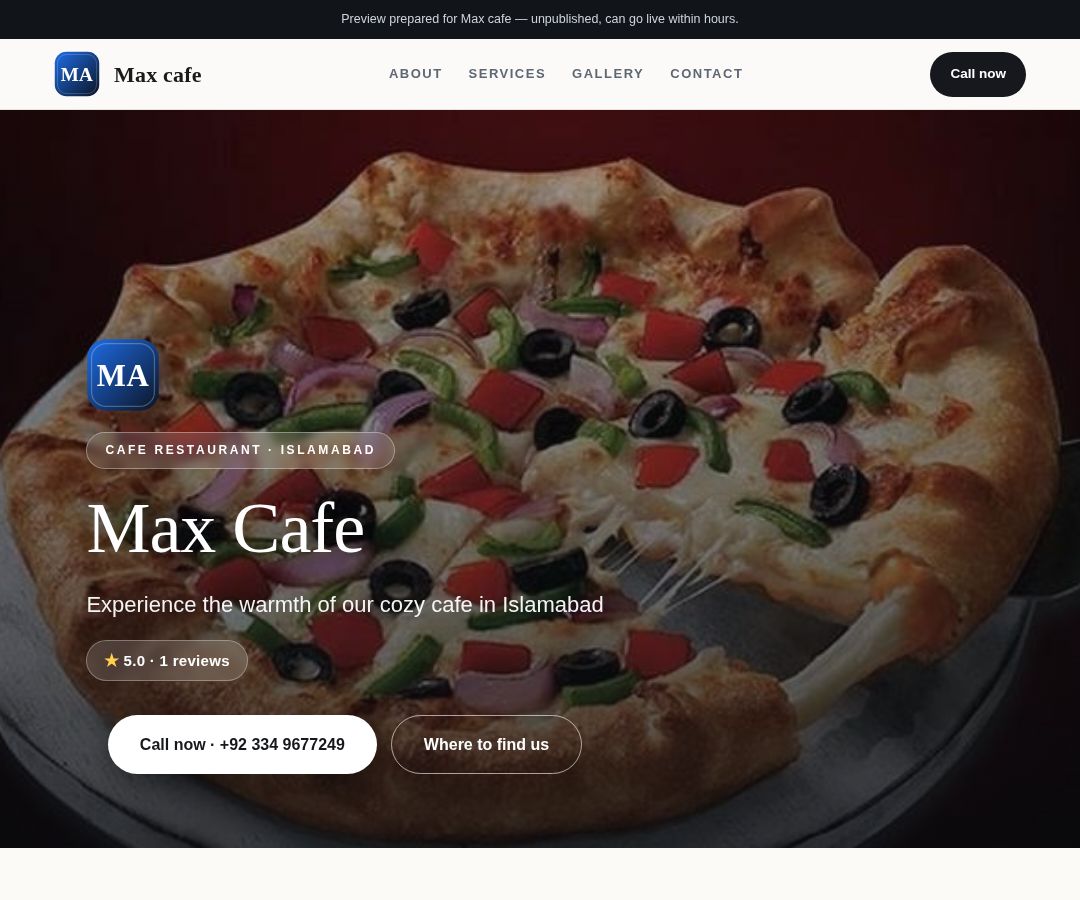 Max cafe