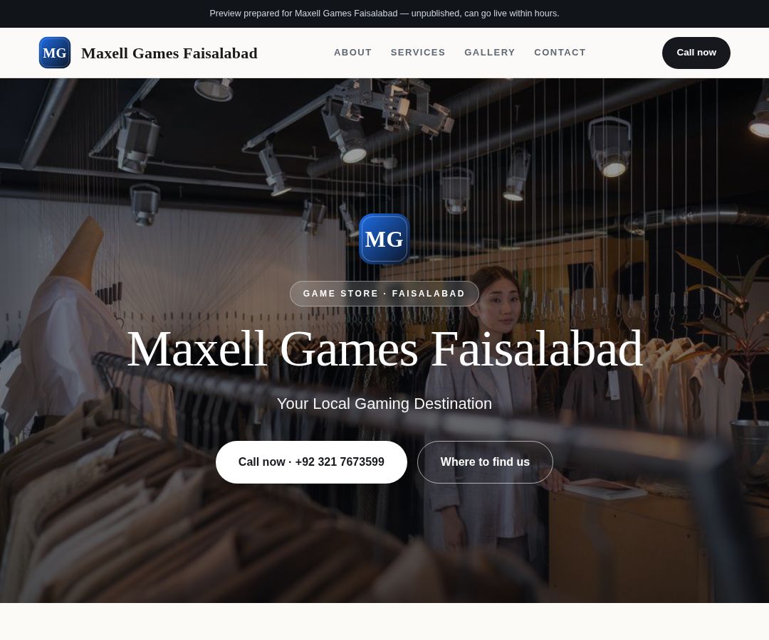 Maxell Games Faisalabad