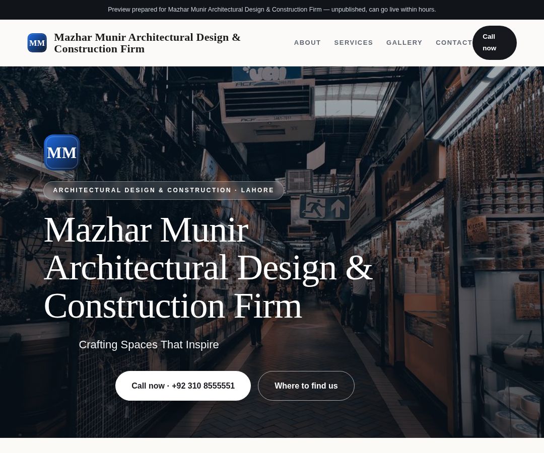 Mazhar Munir Architectural Design & Construction Firm