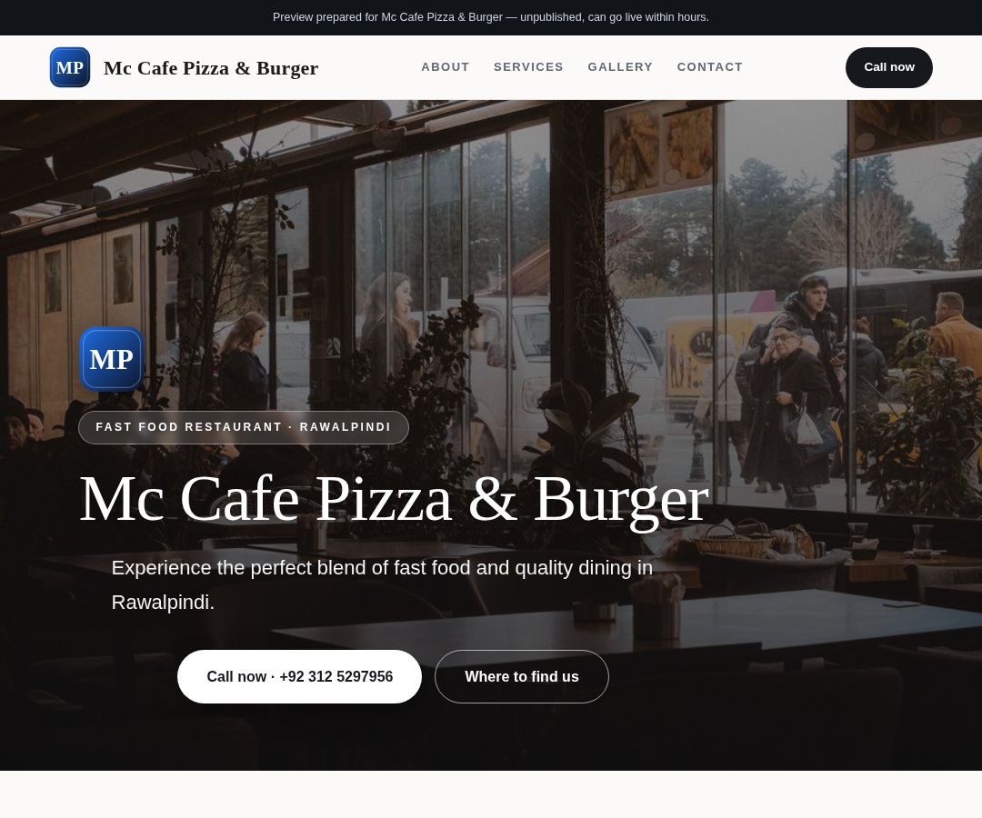 Mc Cafe Pizza & Burger