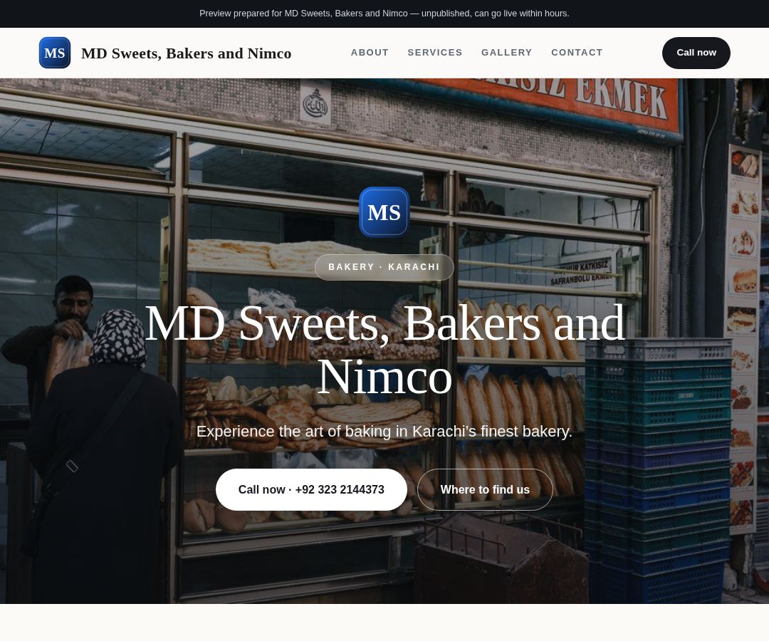 MD Sweets, Bakers and Nimco