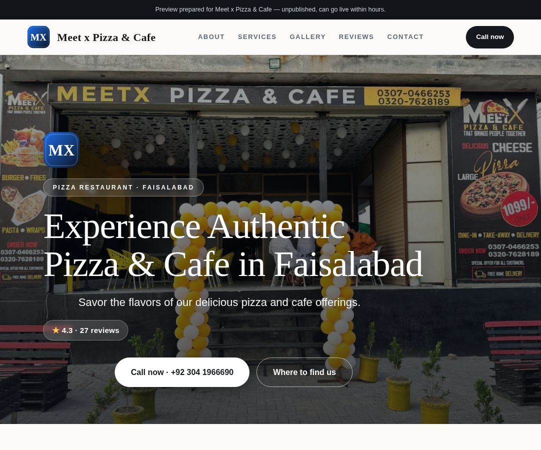 Meet x Pizza & Cafe