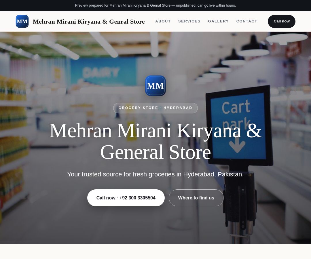 Mehran Mirani Kiryana & Genral Store