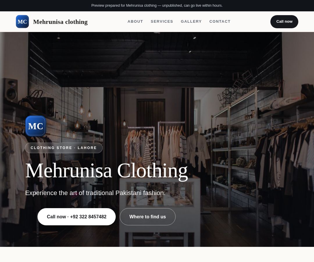 Mehrunisa clothing