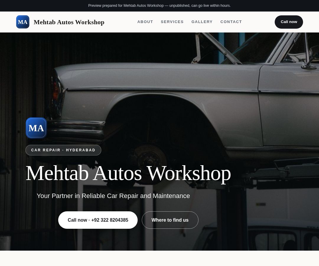 Mehtab Autos Workshop