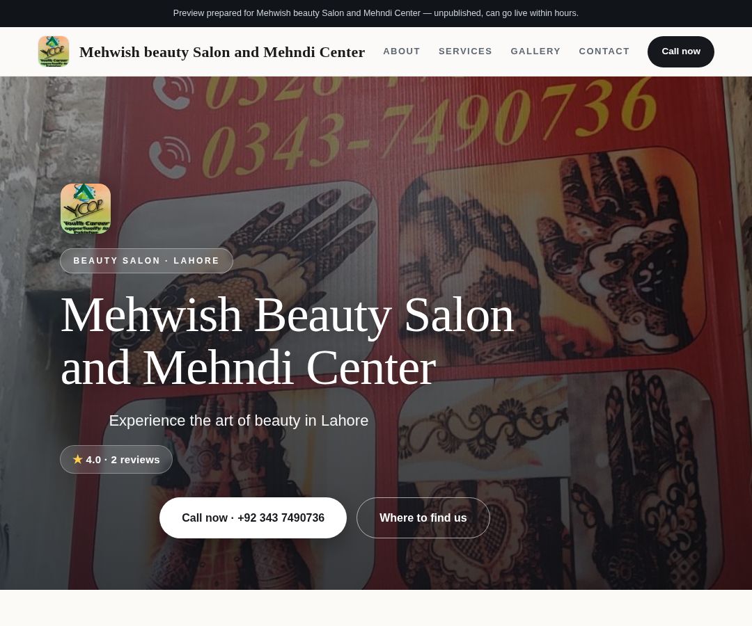 Mehwish beauty Salon and Mehndi Center