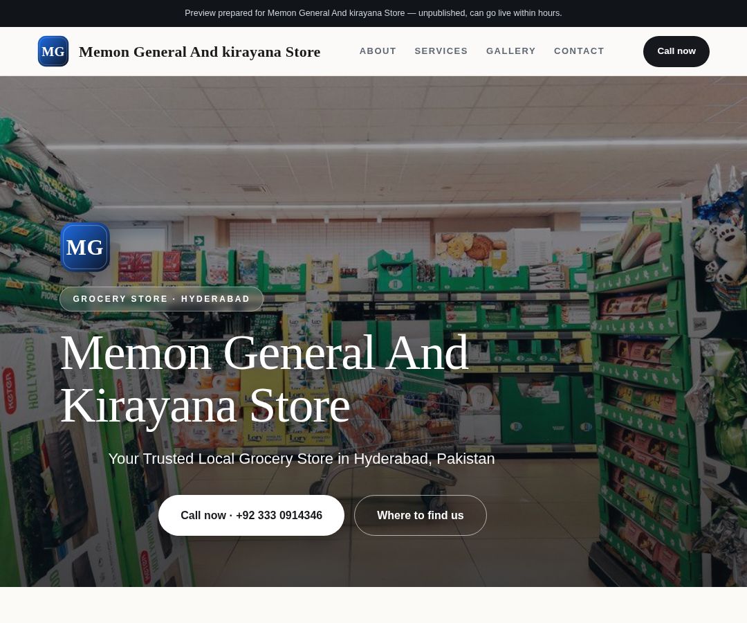 Memon General And kirayana Store