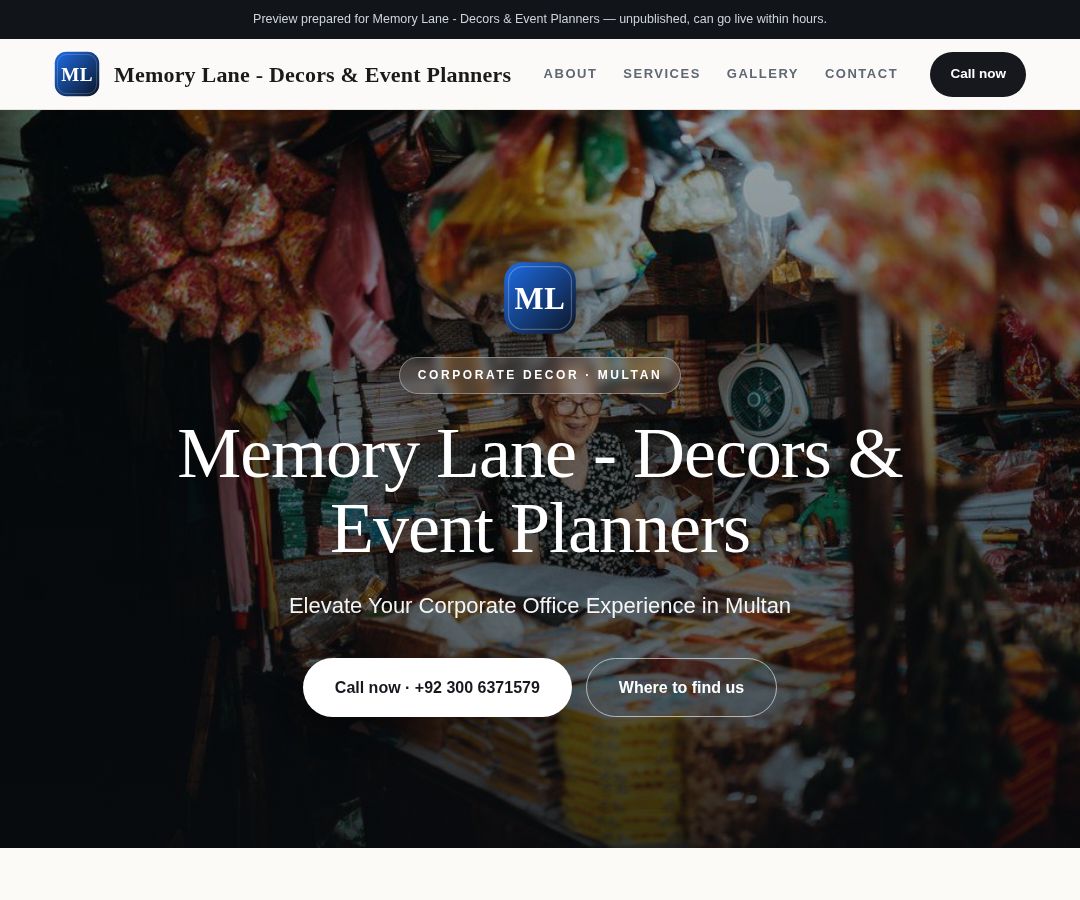 Memory Lane - Decors & Event Planners