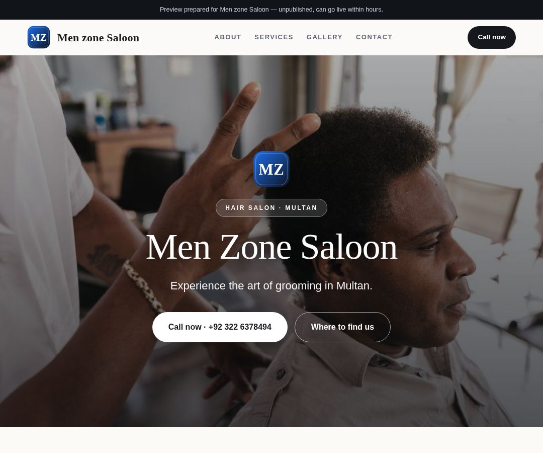 Men zone Saloon