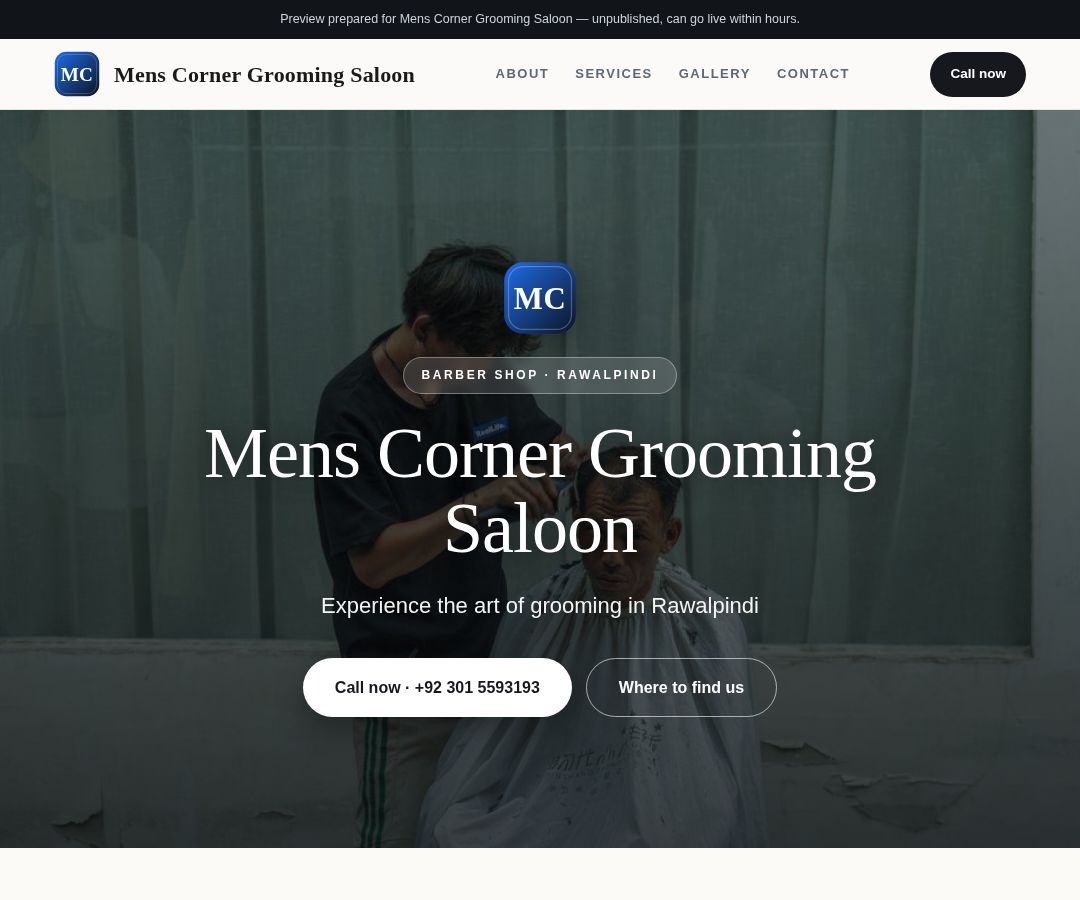 Mens Corner Grooming Saloon