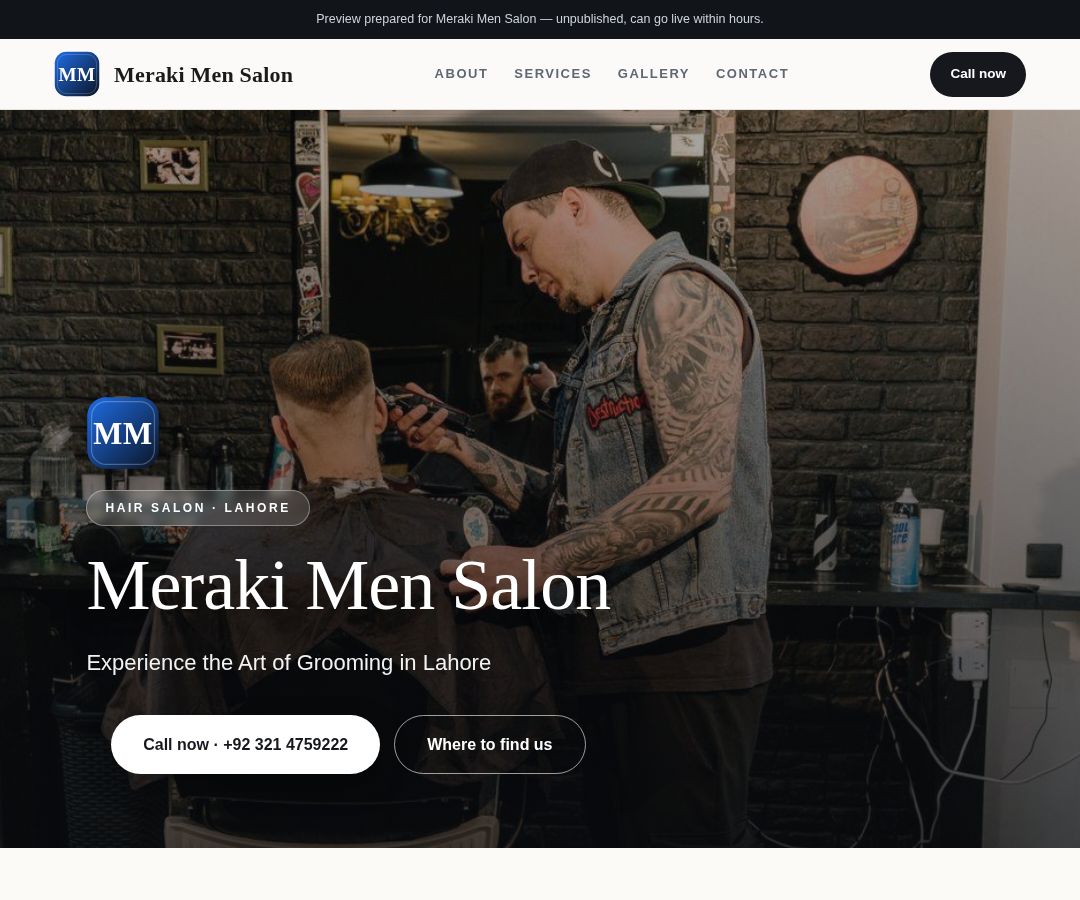 Meraki Men Salon