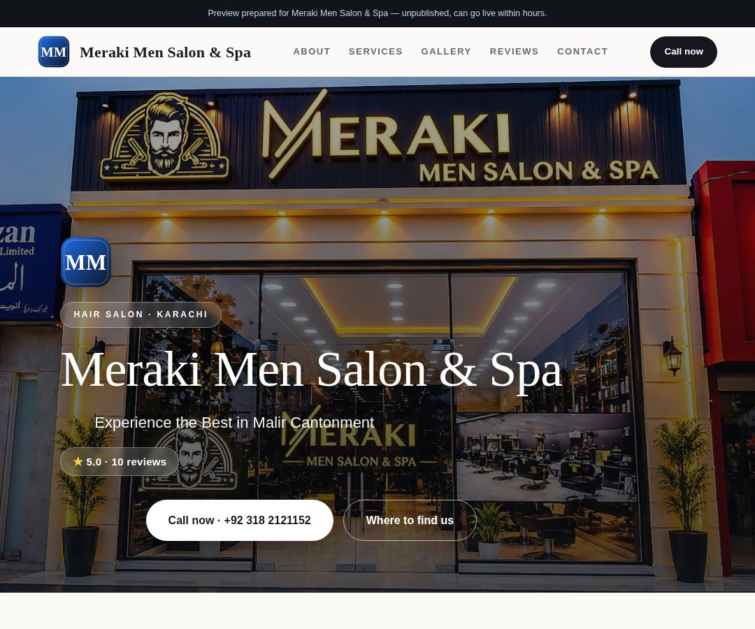 Meraki Men Salon & Spa