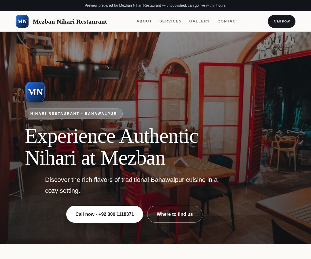 Mezban Nihari Restaurant