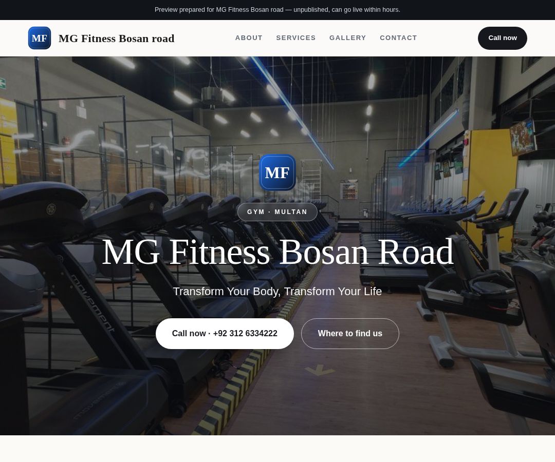MG Fitness Bosan road