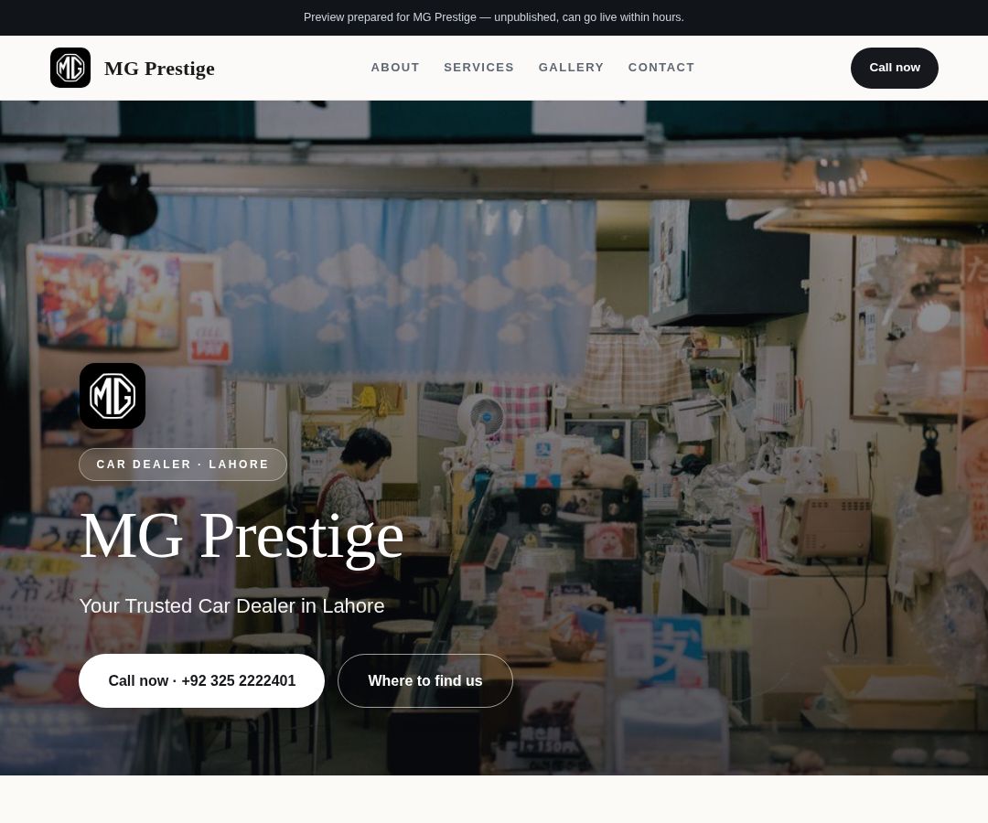 MG Prestige