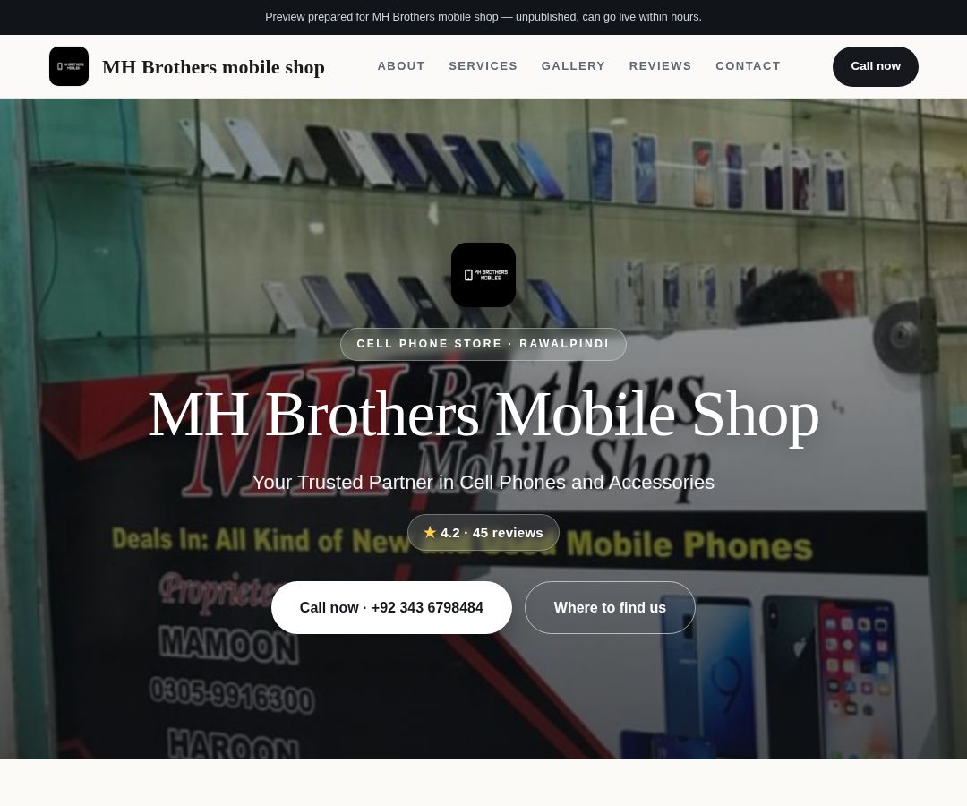 MH Brothers mobile shop