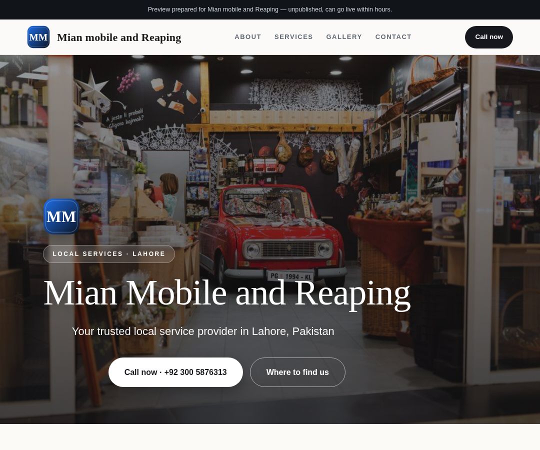 Mian mobile and Reaping