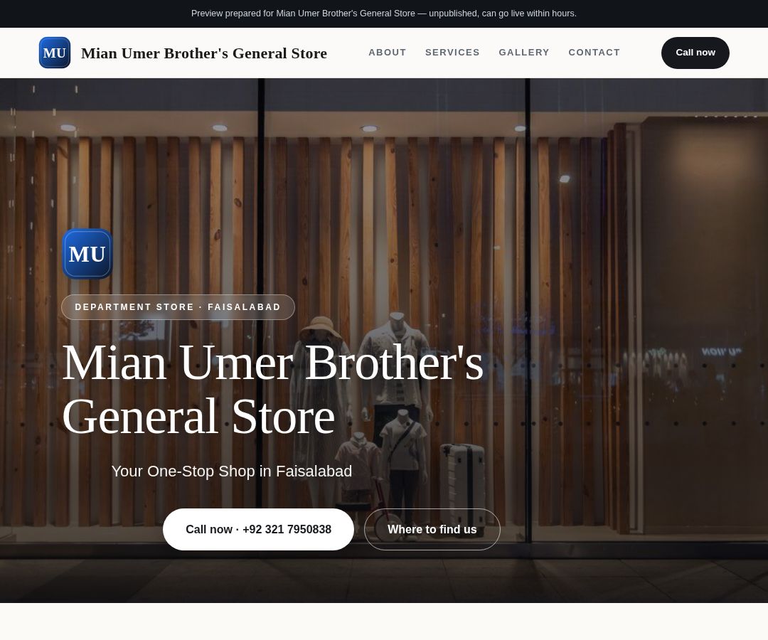Mian Umer Brother's General Store