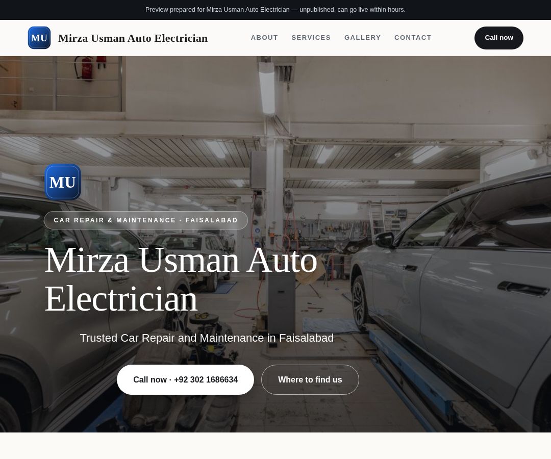 Mirza Usman Auto Electrician