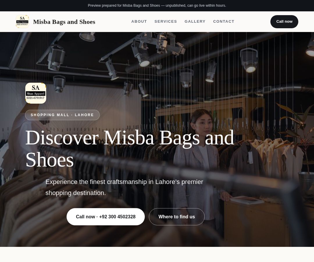 Misba Bags and Shoes
