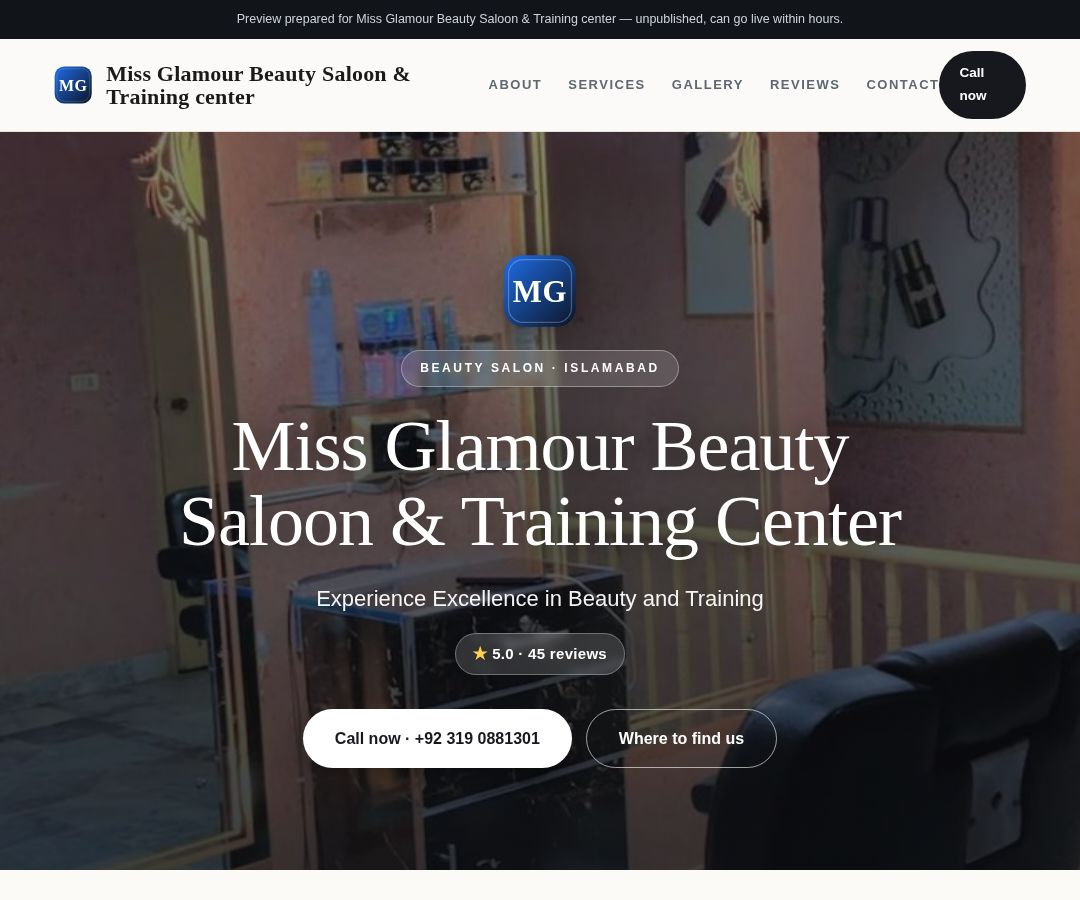 Miss Glamour Beauty Saloon & Training center