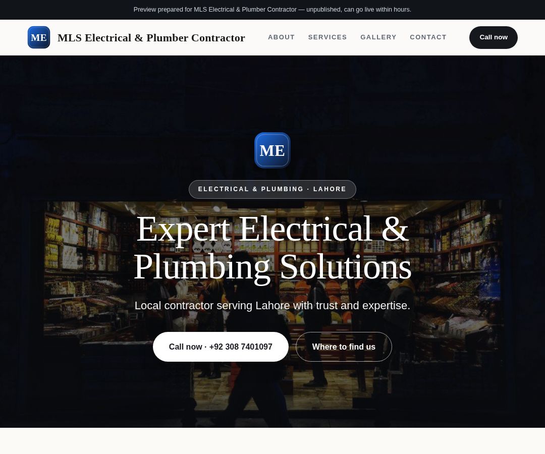 MLS Electrical & Plumber Contractor