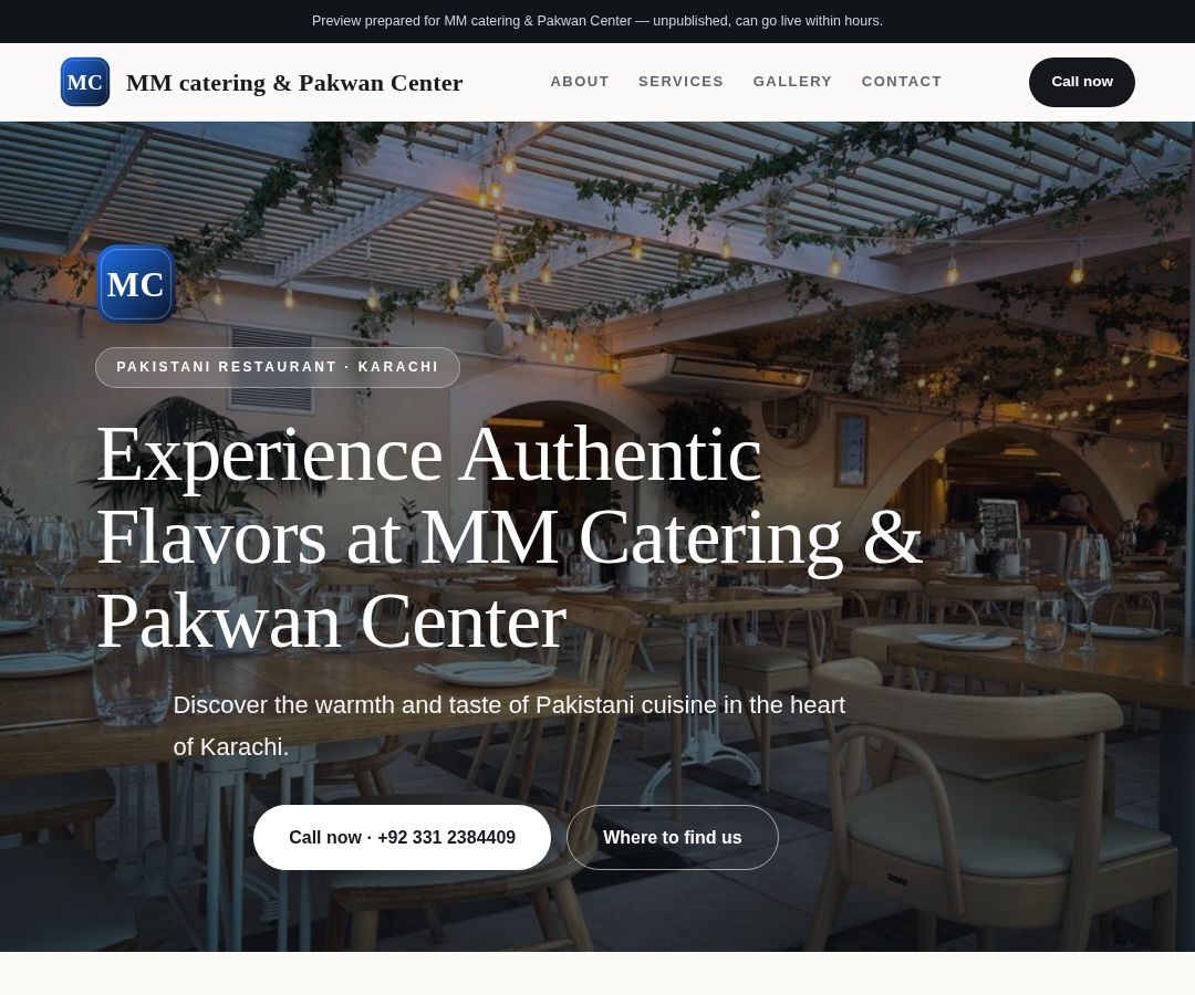 MM catering & Pakwan Center