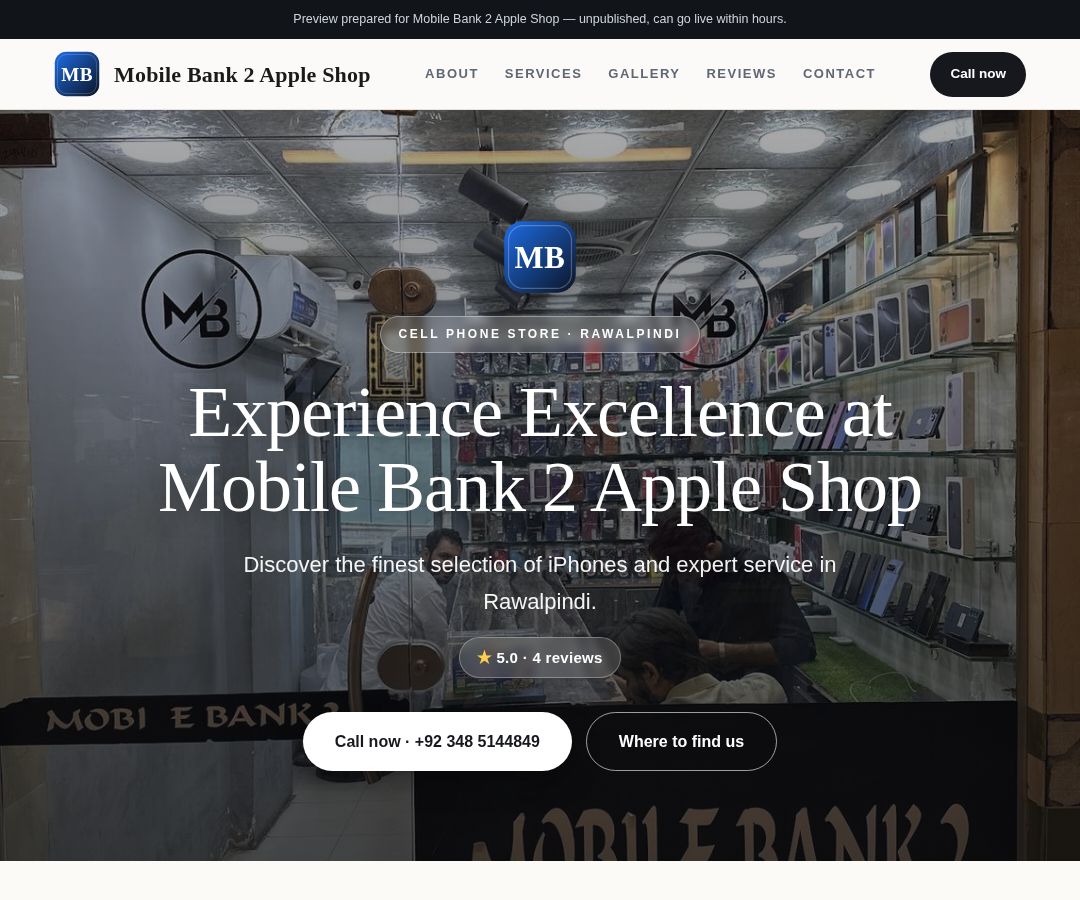 Mobile Bank 2 Apple Shop