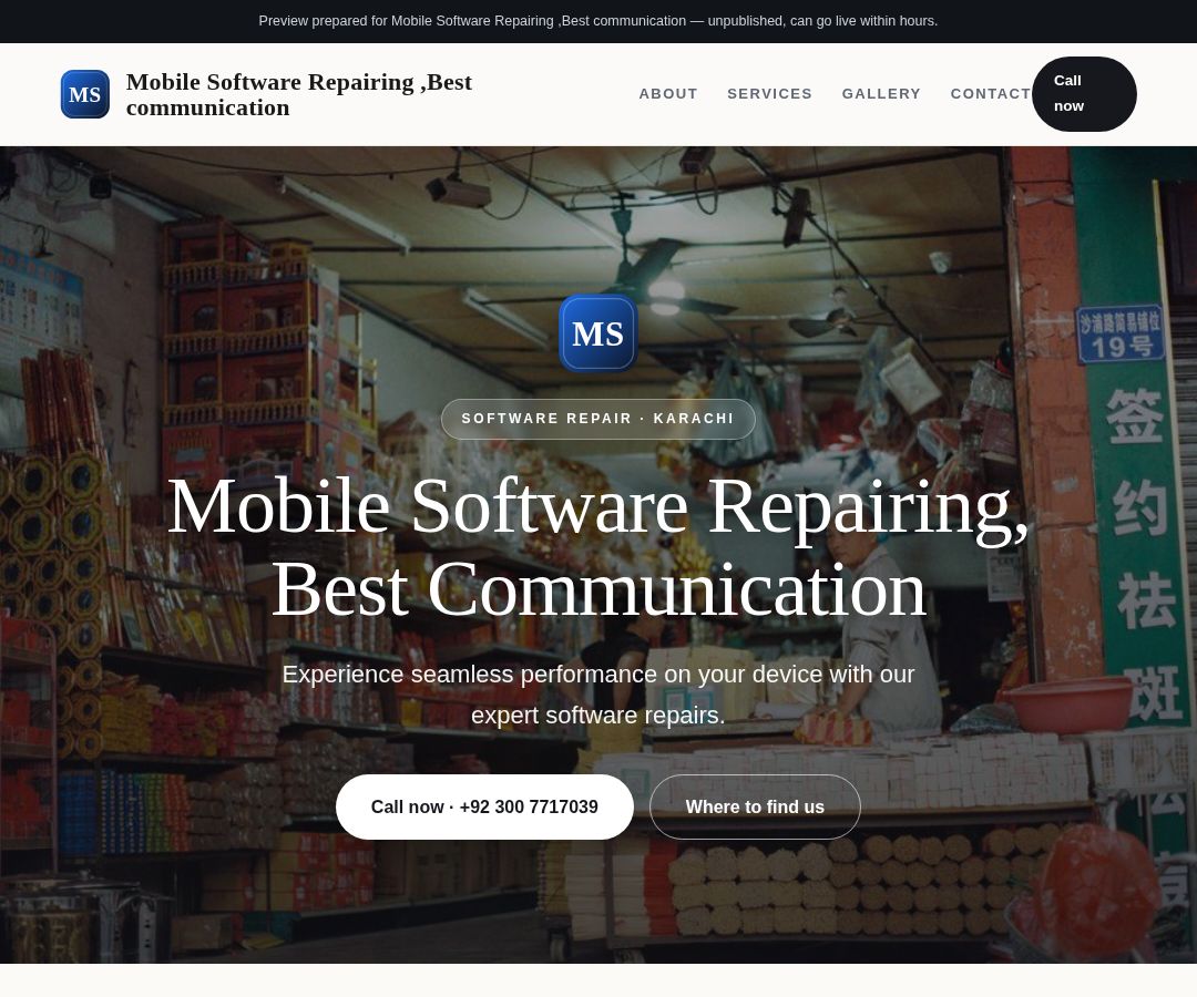 Mobile Software Repairing ,Best communication
