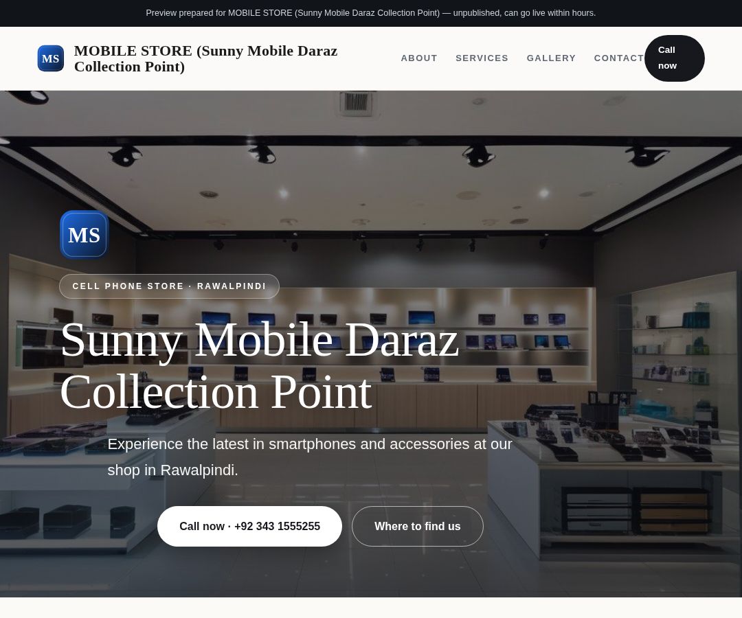 MOBILE STORE (Sunny Mobile Daraz Collection Point)