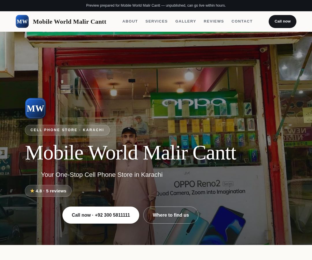 Mobile World Malir Cantt