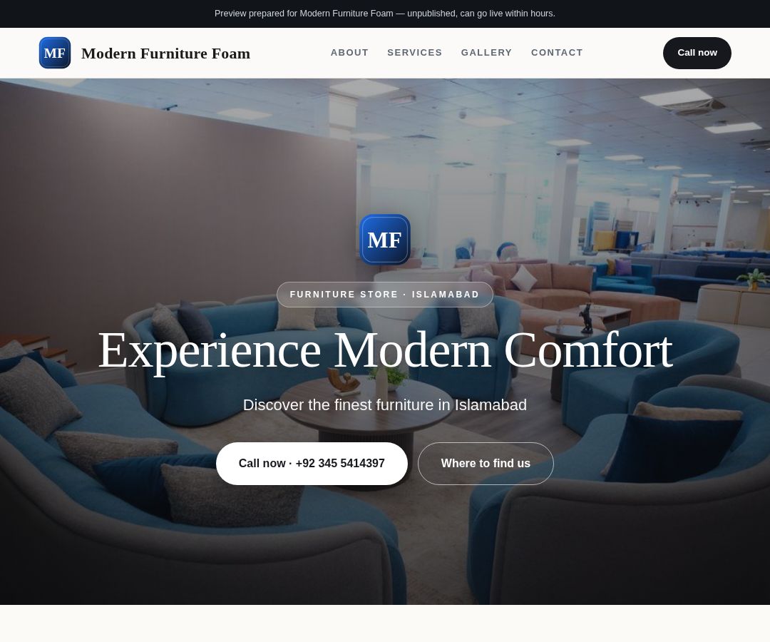 Modern Furniture Foam