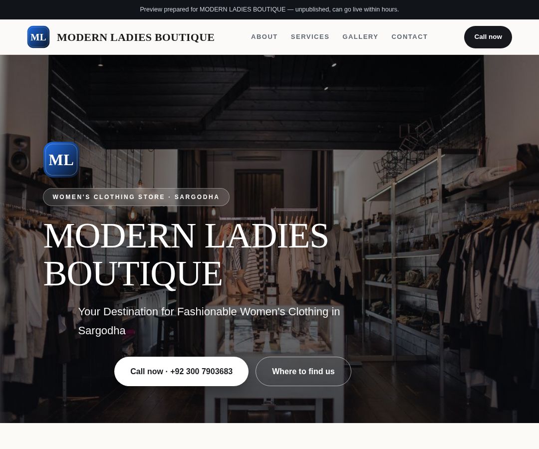 MODERN LADIES BOUTIQUE