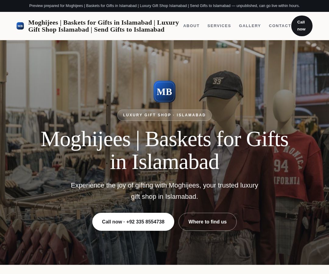Moghijees | Baskets for Gifts in Islamabad | Luxury Gift Shop Islamabad | Send Gifts to Islamabad