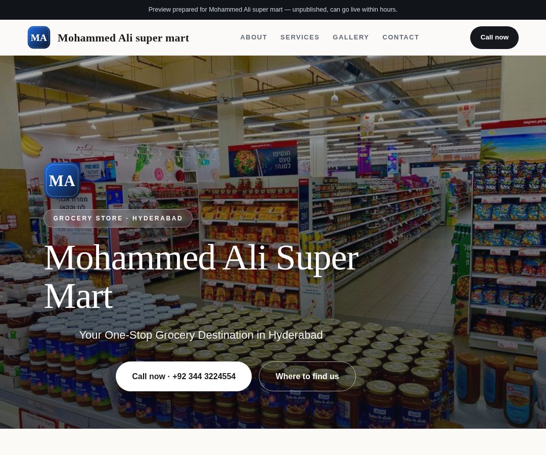 Mohammed Ali super mart
