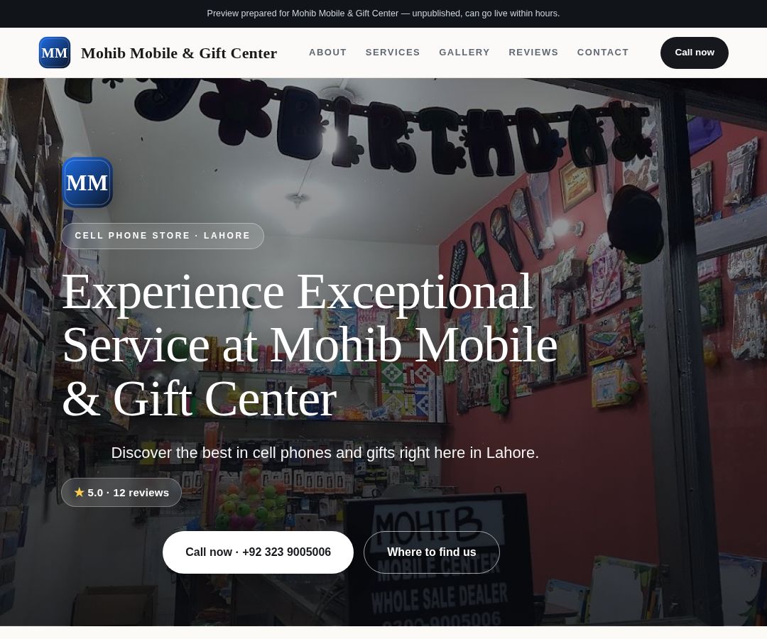 Mohib Mobile & Gift Center