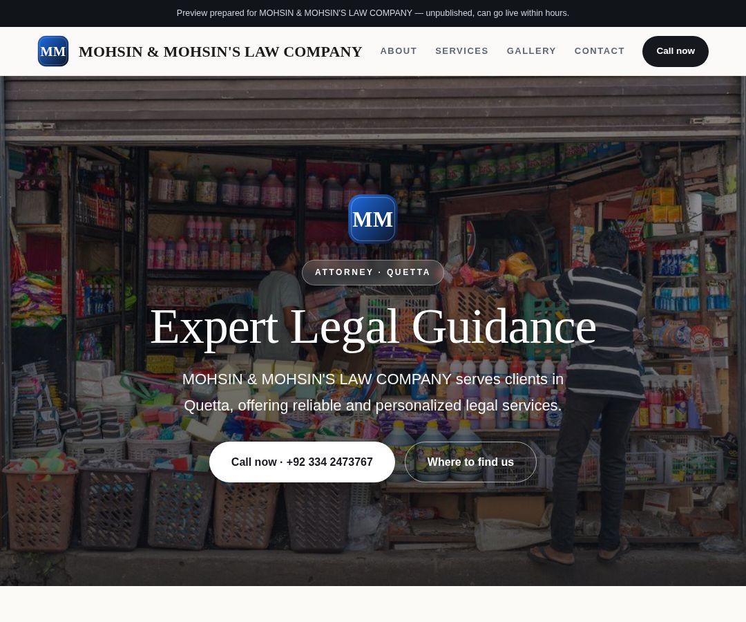MOHSIN & MOHSIN'S LAW COMPANY