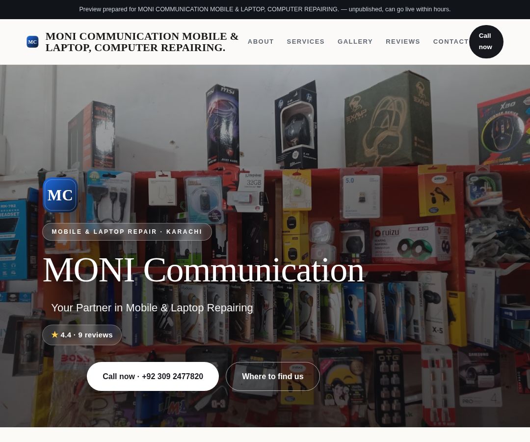 MONI COMMUNICATION MOBILE & LAPTOP, COMPUTER REPAIRING.