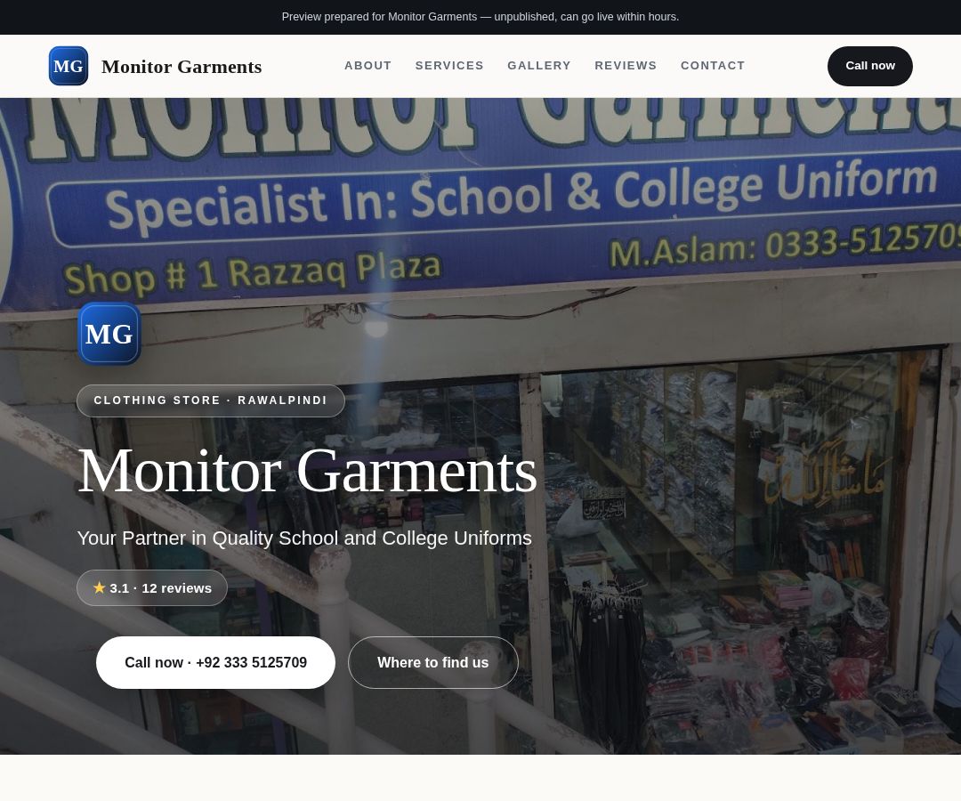 Monitor Garments