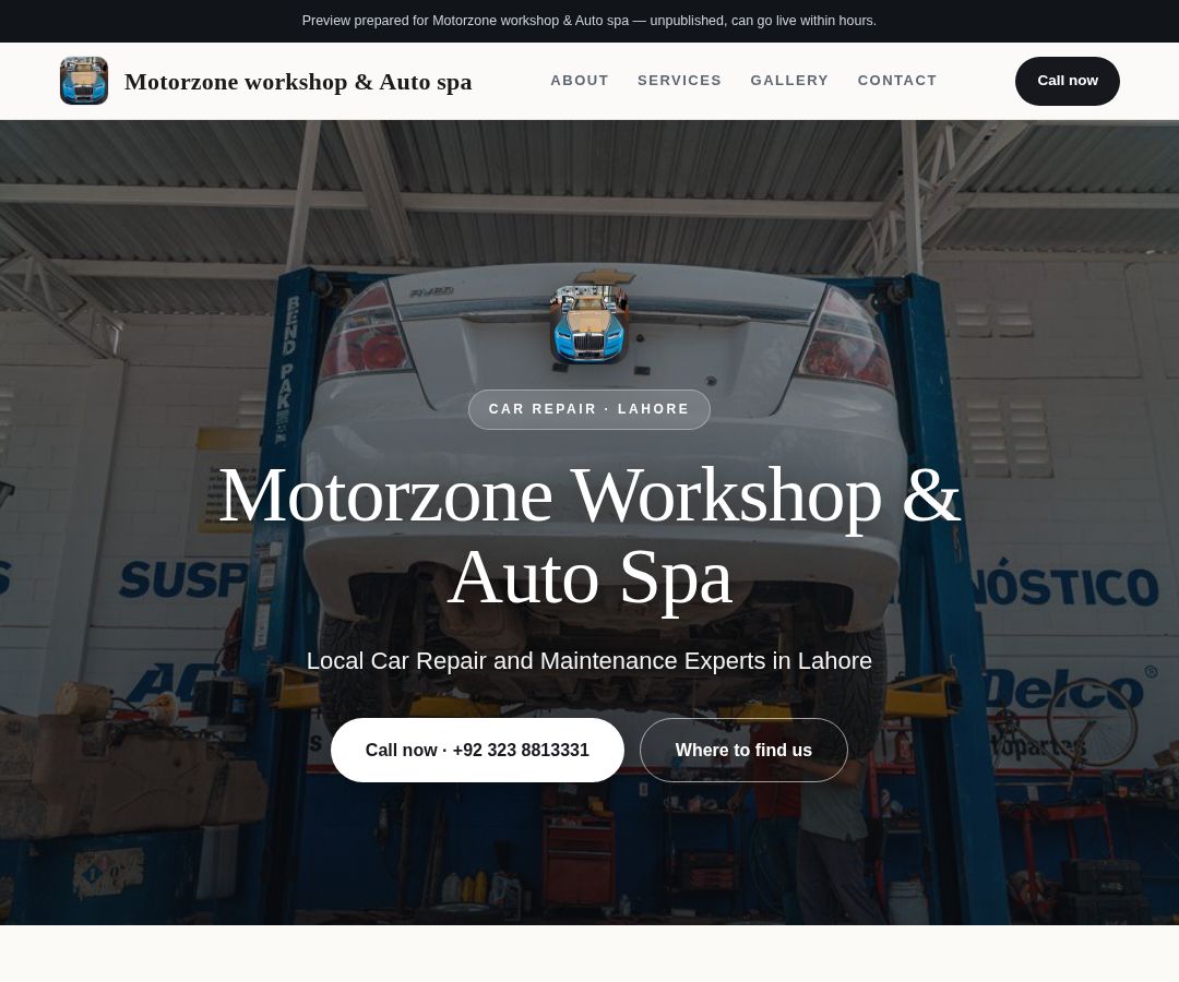 Motorzone workshop & Auto spa