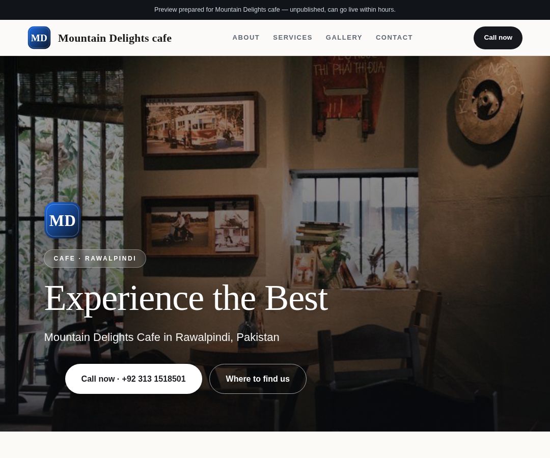 Mountain Delights cafe