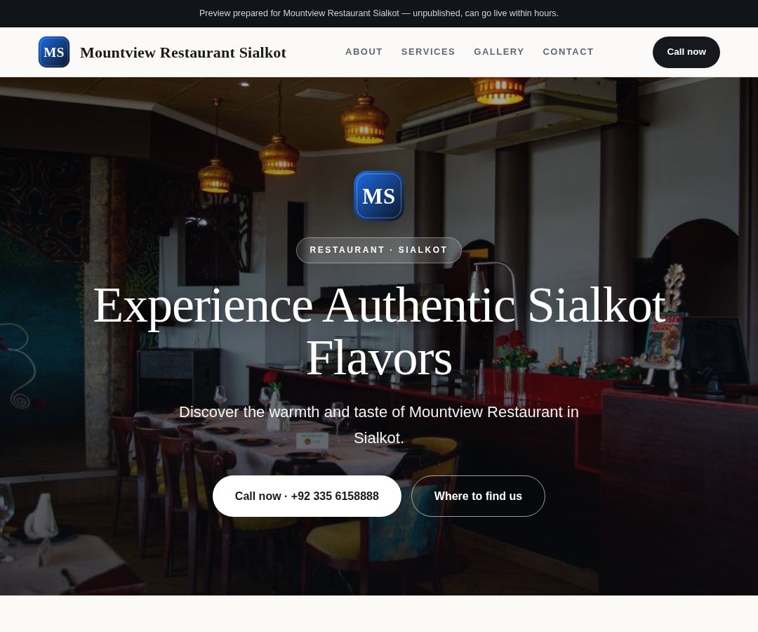 Mountview Restaurant Sialkot