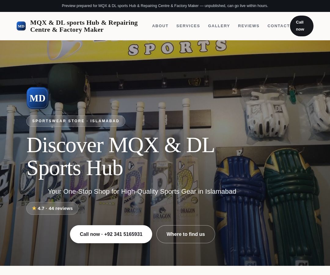 MQX & DL sports Hub & Repairing Centre & Factory Maker