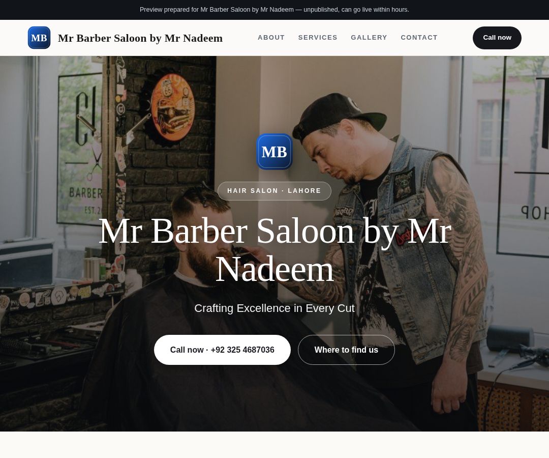 Mr Barber Saloon by Mr Nadeem